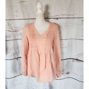 Sundance Linen Pintuck Detail Top Size‎ XS